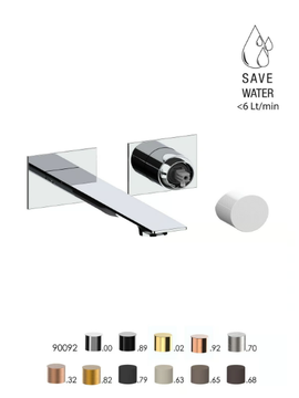 NARCISO S 78548AS - Wall-mounted washbasin mixer with plate by Rubinetterie Frattini - view 3
